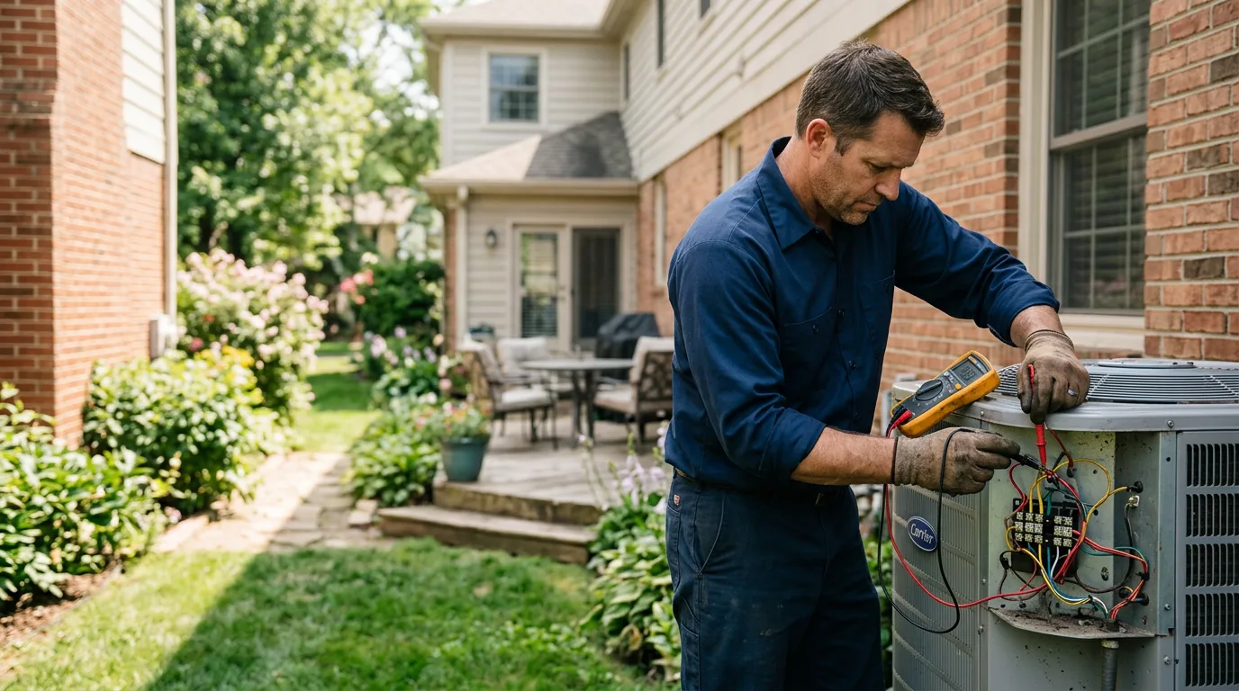 HVAC technician working near Nashua, IA